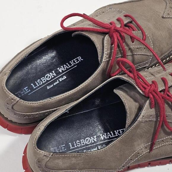 The Lisbon Walker Sint Maarten Brown / Red Mens Size EU 44 US 10 Hand Made Shoes main image 6